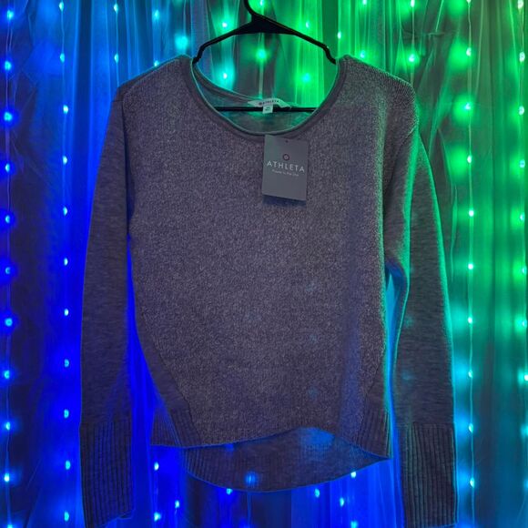 Athleta Tops - Athleta Women's Grey and Blue Sweatshirt